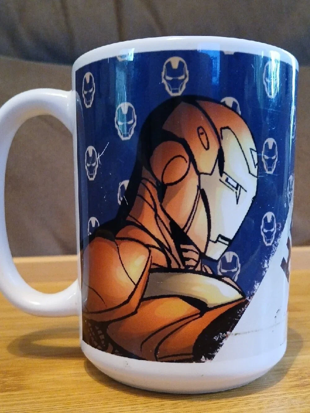 Marvel Ceramic Mug Duo — White with Green and Red and Red and Gold Artwork